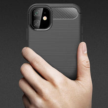 Cargar imagen en el visor de la galería, Funda Premium Fibra De Carbono Para iPhone Suave Flexible Color Negro