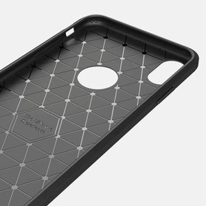 Funda Premium Fibra De Carbono Para iPhone Suave Flexible Color Negro