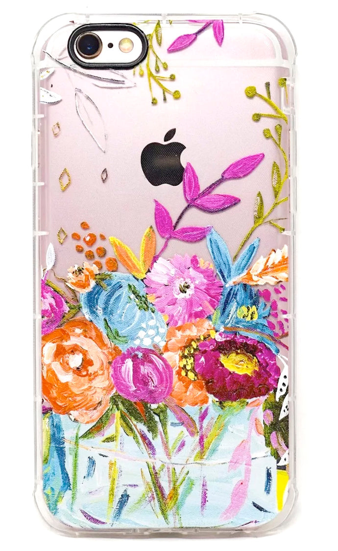 Funda iPhone Flores Mujer Antigolpes 6 6s 6 Plus 7 7+ 8 8+ X Xs Max Xr