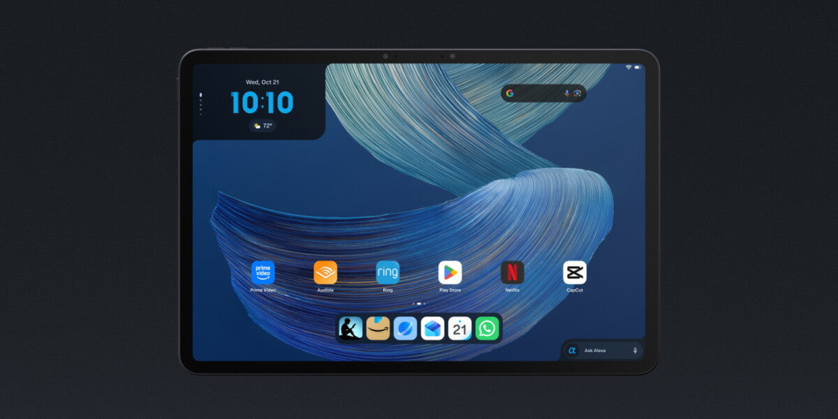 The front of an Amazon Alexa Tablet
