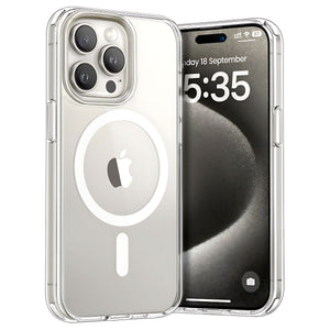 Funda Transparente para iPhone con MagSafe – Carga Inalámbrica Rápida, Protección 360°, Diseño Antigolpes y Antideslizante