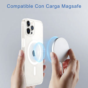 Funda Transparente para iPhone con MagSafe – Carga Inalámbrica Rápida, Protección 360°, Diseño Antigolpes y Antideslizante