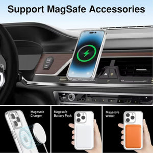 Funda Transparente para iPhone con MagSafe – Carga Inalámbrica Rápida, Protección 360°, Diseño Antigolpes y Antideslizante