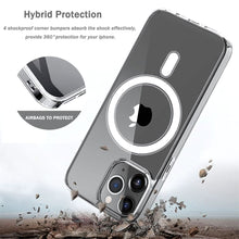 Cargar imagen en el visor de la galería, Funda Transparente para iPhone con MagSafe – Carga Inalámbrica Rápida, Protección 360°, Diseño Antigolpes y Antideslizante
