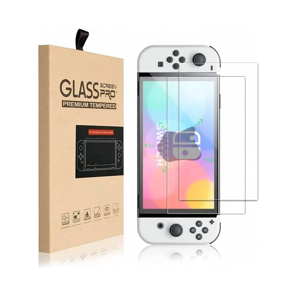 2 Piezas Mica Cristal Templado Nintendo Switch Oled 2021.