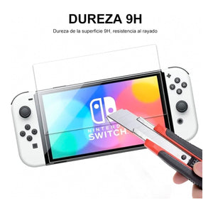 2 Piezas Mica Cristal Templado Nintendo Switch Oled 2021.