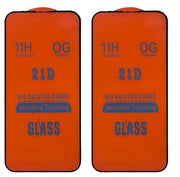 Foto de 2 Piezas Mica Cristal Templado Pemium 21D Dureza 11H para iPhone 12 Mini / 13 Mini Pantalla 6.7 Pulgada (2 Piezas)
